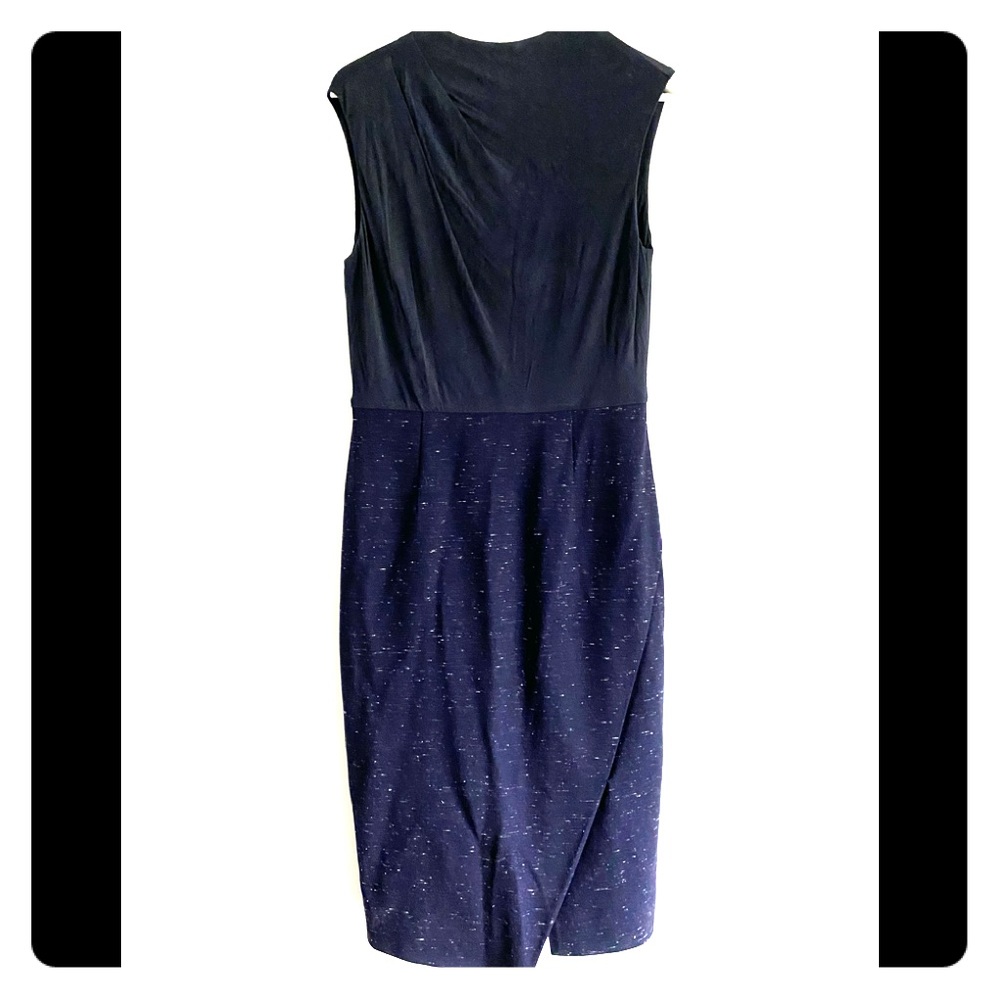 Classiques Entier navy stretch textured dress